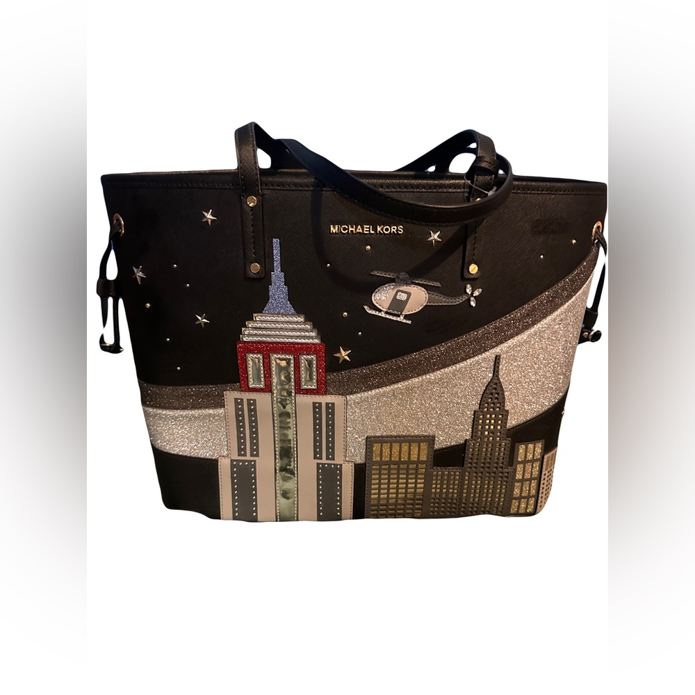 Michael kors Limited Edition Rare Nouveau Novelty Jet Set leathers Tote NWT